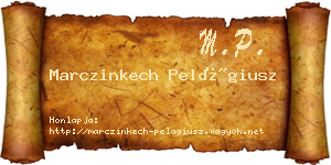 Marczinkech Pelágiusz névjegykártya